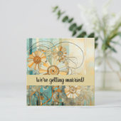 ピーチアンドベージュフローラ抽象芸術 招待状 (スタンド正面)