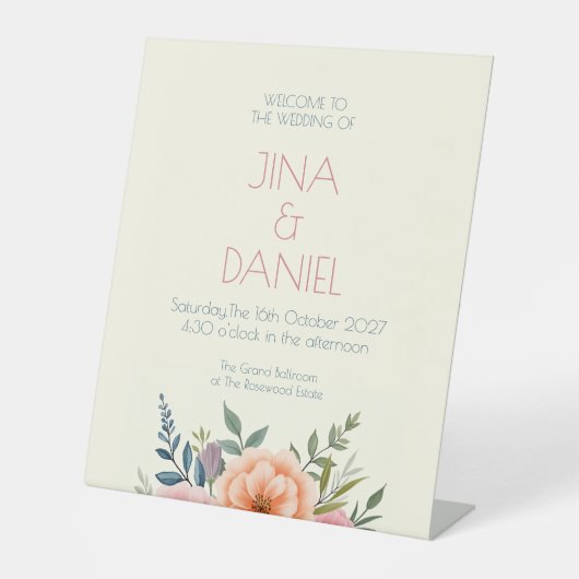 ピーチアンドペタルドリーム 台座サイン (正面)