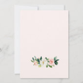 ピーチアンドホワイトフローラブライダルシャワービンゴゲーム 招待状 (裏面)