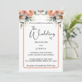 ピーチアンドホワイトフローラ 招待状 (スタンド正面)