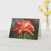 ピーチアートオレンジバラアートノートカード カード (黄色い花)