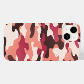 ピーチアーバン迷彩柄ピンクブラウンルビーレッド Case-Mate iPhoneケース (裏面 (横))