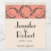 ピーチアールデコサークルワインラベル ワインラベル (シングルラベル)