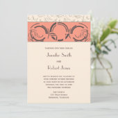 ピーチアールデコサークル結婚式招待状 招待状 (スタンド正面)