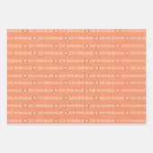 ピーチイードムバラクマスジドパターンデザイン ラッピングペーパーシート (正面)