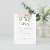 ピーチウォーターのカラー結婚フローラの詳細情報 エンクロージャーカード (スタンド正面)