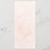 ピーチウォーターの色とフローラ結婚のメニューカード メニュー (裏面)