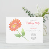 ピーチウォーターカラーデイジー 招待状 (スタンド正面)