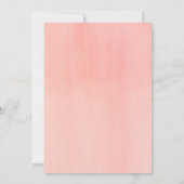 ピーチウォーターカラーバラフローラガールベビースプリンクル 招待状 (裏面)