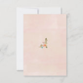 ピーチウォーターカラーバラRSVPカード 出欠カード (裏面)