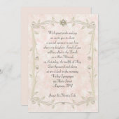 ピーチウォーターカラーバルミツワー招待状 招待状 (正面/裏面)