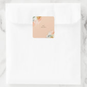 ピーチウォーターカラーパステル スクエアシール (バッグ)