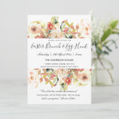 ピーチウォーターカラーフローライースターブランチ&卵狩り 招待状 (スタンド正面)