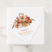 ピーチウォーターカラーフローラブライダルルンチョンメッセージカード フェイバータグ (インサイチュ)