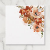 ピーチウォーターカラーフローラブライダルルンチョンメッセージカード フェイバータグ (裏面)