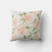 ピーチウォーターカラーフローラプリント クッション (裏面)