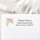 ピーチウォーターカラーフローラメドレー ラベル (インサイチュ)