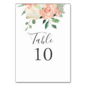 ピーチウォーターカラーフローラ結婚ズ テーブルナンバー (裏面)