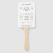 ピーチウォーターカラーフローラ結婚式 プログラムファン ハンドファン (裏面)