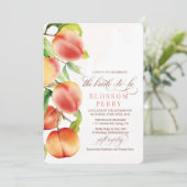 ピーチウォーターカラーブライダルシャワー 招待状 (スタンド正面)