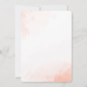 ピーチウォーターカラーブライダルシャワー 招待状 (裏面)