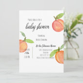 ピーチウォーターカラーベビーシャワー招待状 (スタンド正面)