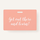 ピーチウォーターカラーホームスクール学生IDバッジ バッジ (裏面)