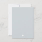 ピーチウォーターカラー花模様エンジェルウィングサンキュー 招待状 (裏面)