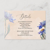 ピーチウォーターカラー&パープルデイジー結婚ズ詳細 エンクロージャーカード (正面)