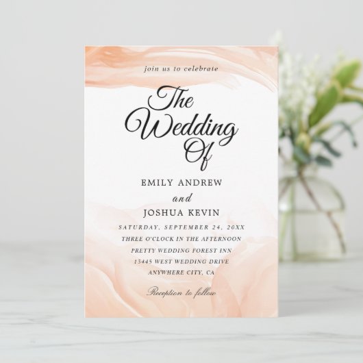 ピーチウォーター洗剤 | peach結婚式招待状 招待状 (スタンド正面)