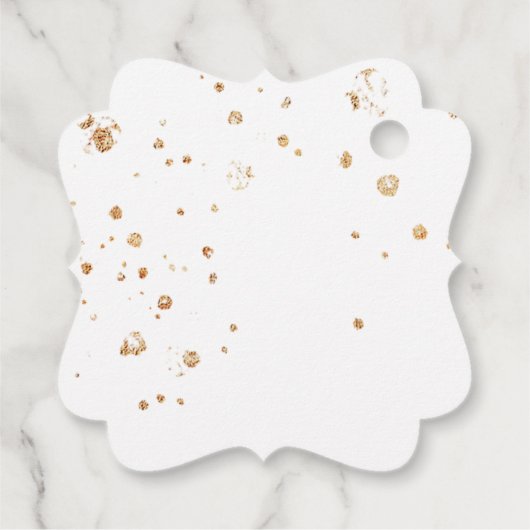 ピーチウォーター色と金ゴールドキラキラ フェイバータグ (裏面)