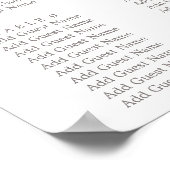 ピーチウォーター色オーストラリアフローラシーティングチャート ポスター (角)