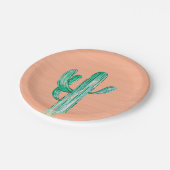 ピーチウォーター色カボスサウス結婚ズ ペーパープレート (アングル)