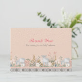 ピーチウッドランドラムベビーサンキューカード 招待状 (スタンド正面)