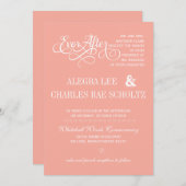 ピーチエバーアフターシャルボード招待状 招待状 (正面/裏面)