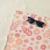 ピーチエリー野草草草模様 ビーチタオル (インサイチュ)