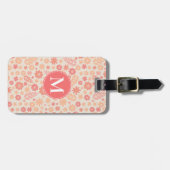 ピーチエリー野草草草模様 ラゲッジタグ (正面横)