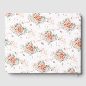 ピーチエレガントウォーターフローラ結婚ズゲストブック ゲストブック (裏面)