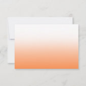 ピーチエレガントオレンジファズQRコードウェディングRSVP 出欠カード (裏面)