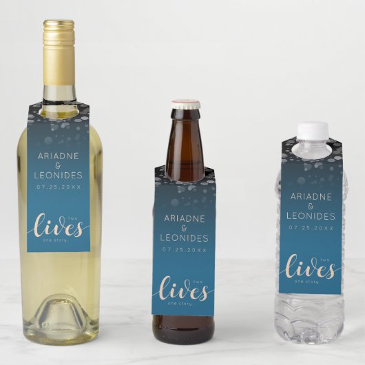 ピーチエレガントオーシャ結婚ニックブルーの2ライフ1ストーリー ボトルネックタグ (インサイチュ)