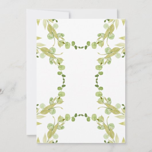 ピーチエレガントガーデンフローラキンセアニラ誕生日 招待状 (裏面)