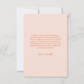 ピーチエレガントクリームフローラ誕生日 サンキューカード (裏面)