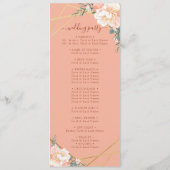 ピーチエレガントクリームフローラ金ゴールドテラコッタ結婚ズ プログラム (裏面)