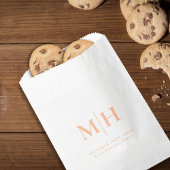 ピーチエレガントス結婚モノグラムカスタム フェイバーバッグ