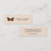 ピーチエレガントバタフライミニマルプロフェッショナル スキニー名刺 (正面/裏面)