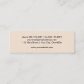 ピーチエレガントバタフライミニマルプロフェッショナル スキニー名刺 (裏面)