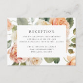 ピーチエレガントバラウェディングレセプション エンクロージャーカード (正面)