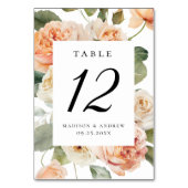 ピーチエレガントバラ結婚ズ テーブルナンバー (正面)