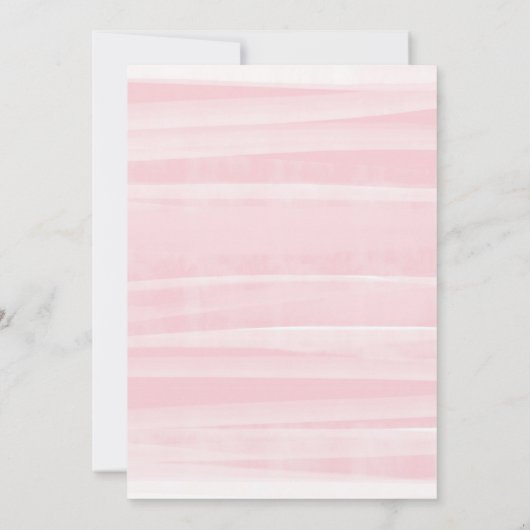 ピーチエレガントピンクフローラスクリプト50誕生日 招待状 (裏面)