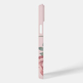 ピーチエレガントピンクボタニカルバラモノグラム名 Case-Mate iPhoneケース (裏面 / 右)